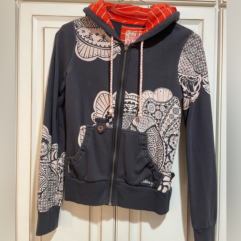 Billabong Premium Full Zip Fleece Sweatshirt Hoodie- Medium